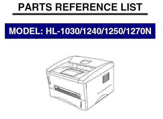 Product picture Brother Laser Printer Service & Parts Manual HL 1030 1240 1250 1270N