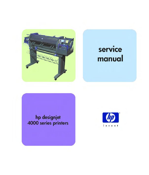 Product picture HP DesignJet 4000  4020 Service Manual
