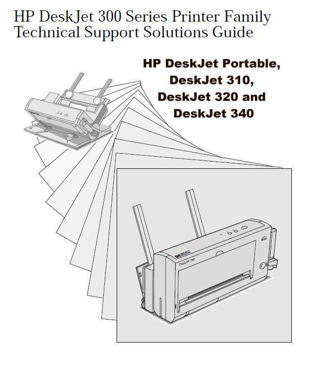 Product picture HP DESKJET 300 SERIES Service Manual