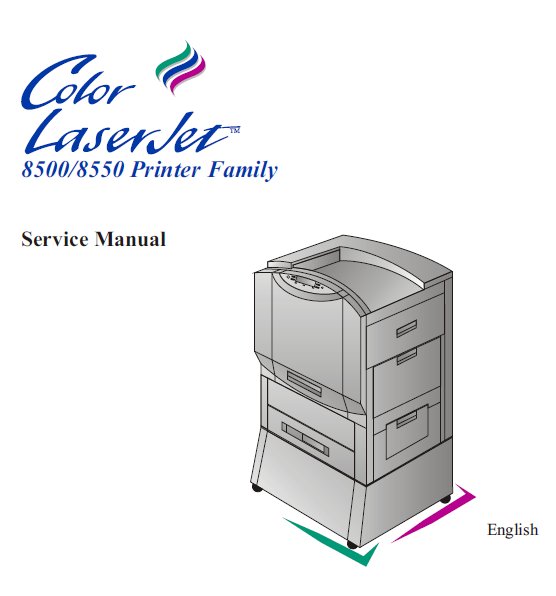 Product picture HP Color Laserjet 8500 & 8550 Service Manual
