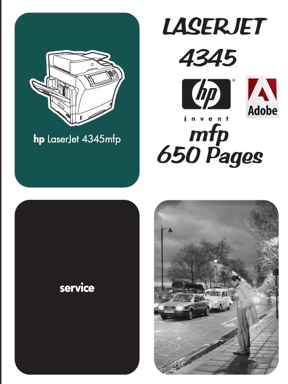 Product picture HP LaserJet 4345 MFP Service Manual